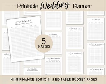 Wedding Budget Planner, Wedding Expense Tracker, Wedding Finance Tracker, Wedding Details, Event Planner, Wedding Financial Planner