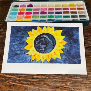 Cartão postal "Tudo é tudo" pintado à mão