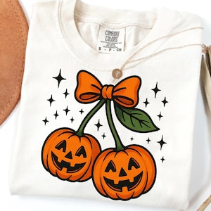Pumpkin Cherries Autumn Girly png, Fall pumpkin png, Halloween Pumpkin png, Pumpkin Cheeries Coquette Png, Fall png, Girly png