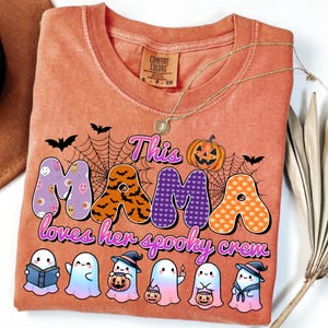 This Mama Loves Her Spooky Crew Png, Custom Family Halloween Png, Spooky Season Png, Trendy Halloween Png, Kid Ghost Png, Pumpkin Season