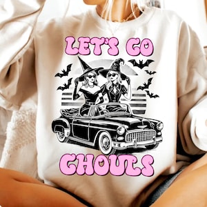 Spooky Season PNG, Halloween png svg, Let&#39;s go ghouls png, Spooky vibes png, retro Halloween png, Sublimation png designs
