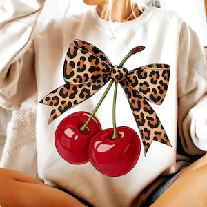 Cherry Coquette Png, Valentine Coquette Png, Valentines Png, Cherry Bow Png, Valentines Bow Png,Cheetah Bow Png, Love You Cherry Much Png