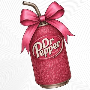 Dr Pepper Can Coquette Png Clipart, Cute Pink Soda Drink Png, Aesthetic Girly Png, Dr Pepper Lover Gift, Soda Lover Png, Pink Drink PNG
