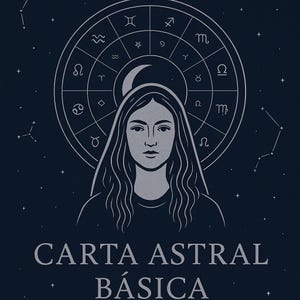 Carta Astral Básica – Interpretación de Sol, Luna, Ascendente, casas clave y guía emocional (PDF 10–12 págs.)