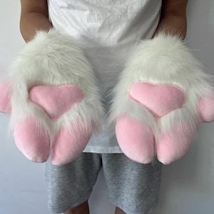 Squeaky Fursuit Hooves Hand Paws, Anime Cosplay Sheep Paws, Cosplay Hooves Gloves For Halloween Anime Costume Party