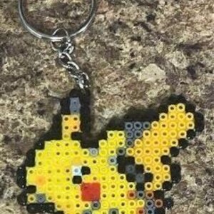 Pikachu Pixel Handmade Keychain (box sprite style)