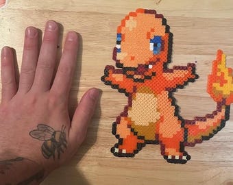 Charmander Pixel Perler de cuentas hecho a mano