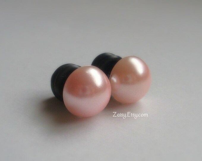 Pearl Plugs for Gauged Ears Choose Your Color Size 1/2 Inch Etsy