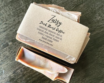 Dark Roast Coffee Soap, Handmade Cold Processed Soap, Natural Skincare, Real Soap by Zaisy