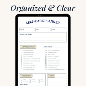 Planificateur hebdomadaire personnalisé : définition d&#39;objectifs, suivi des habitudes et calendrier imprimable, modèle PDF et canva