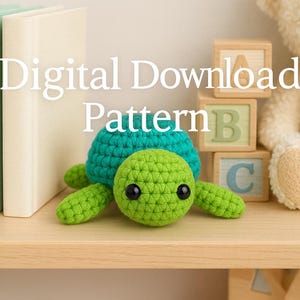 Mini Sea Turtle Crochet Pattern: Amigurumi Ocean Animal DIY (PDF Pattern)