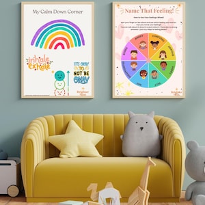 Calm Down Toolkit für Kinder - Druckbares Set zur emotionalen Regulierung, Gefühlsrad, Atemkarten, Achtsamkeitsaktivitäten - digitaler Download