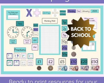 Pastel Maths Classroom Display Pack: KS1 & KS2 Printable Posters (PDF Download)
