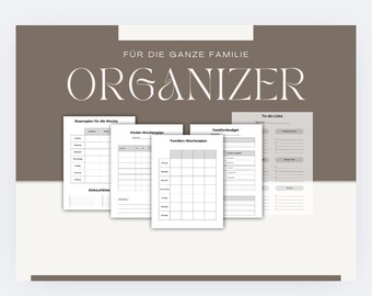 Family Organizer Printable | 6-page planner for everyday family life
