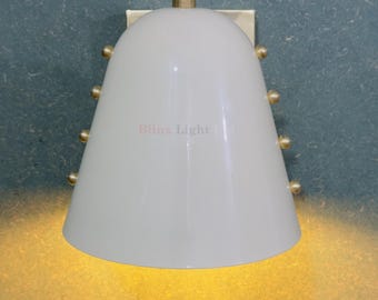 Handmade Bold Cone Brass Wall Sconce | Vintage Style Wall Sconce | Mid-Century Handcrafted Design