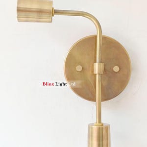 Raw Brass Double Shade Wall Sconce - Modern Bathroom Lighting