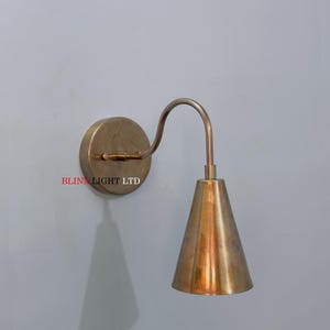 Mid-Century Antique Brass Finish Wall Sconce Round Light - Modern Brass Wall Sconces - 1 Light Wall Sconce Italia.