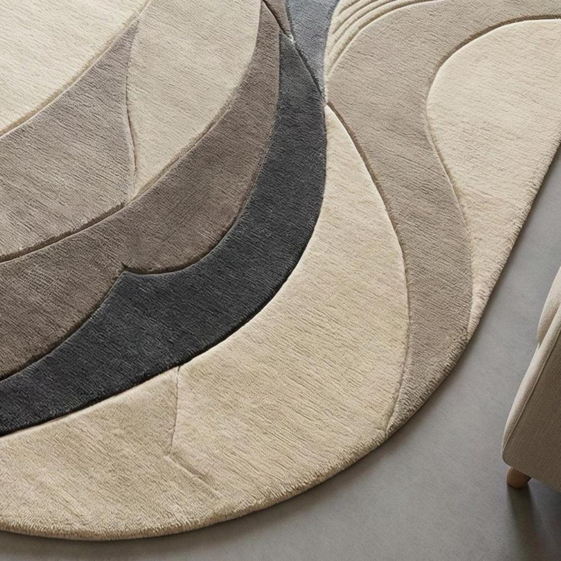 Modern Minimalist Hand Tufted Wool Area Rugs 8x10 for Living Room ...