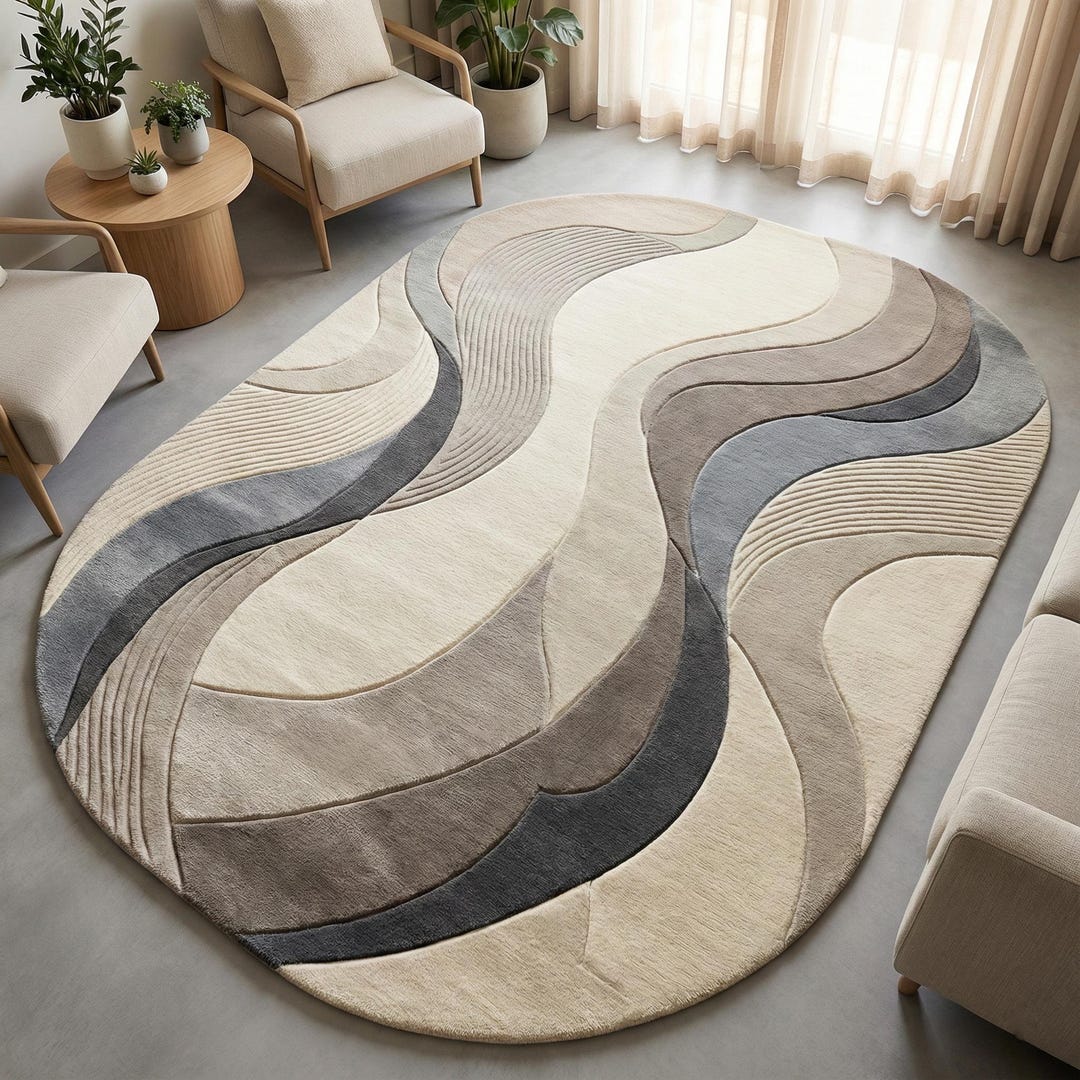 Simplistic Rugs Modern Minimalist Hand Tufted Wool Area Rugs 8x10 for Living Room ...