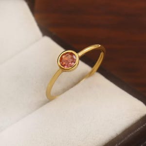 Natural Tourmaline Ring, 14K Solid Gold Ring, Gold Ring, Anniversary Ring, Birthstone Ring, Wedding Ring, Pink Gemstone Ring, Handmade Ring