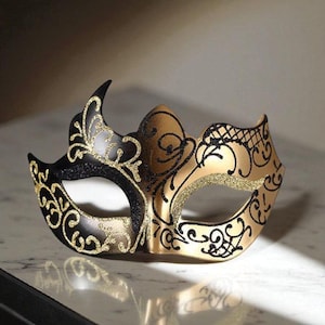 Handmade Venetian Masquerade Mask, Breathable Ancient Style Ball Mask, European Palace Party Mask, Halloween Performance Mask