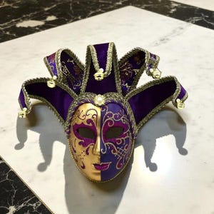 Hand Painted Venetian Masquerade Mask, High-End Halloween Party Mask for Women, Unique Performance Mask, Aesthetic Masquerade Mask