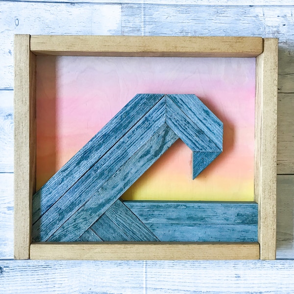 Reclaimed Wood Art Ocean Etsy