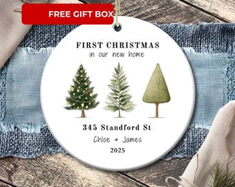Personalized New Home Christmas Ornament, First Christmas Keepsake