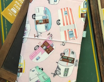 Vintage Camper Fabric Traveler's Notebook Cover