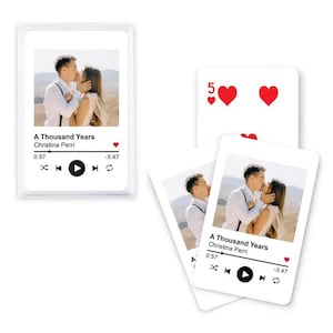 Custom Photo Playing Cards - Personalized Playing Cards With Photos - Custom Printed Deck of Cards - Wedding Playing Cards - Birthday Cards