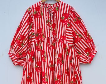 Strawberry Fruits Gift Prints women Tops, mini, midi dress