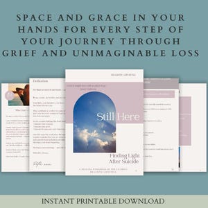 Självmords- och förlustsorgsarbetsbok: Gentle Healing Journal (digital nedladdning)