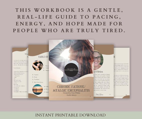 Chronic Fatigue Workbook: CFS/ME Self-Help Guide & Tracker (Printable/Digital Download