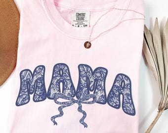 PNG de mamá estilo chinoiserie / PNG de mamá con encaje floral / PNG de mamá coqueta / PNG de mamá millennial / PNG de mamá con flores / PNG del Día de la Madre