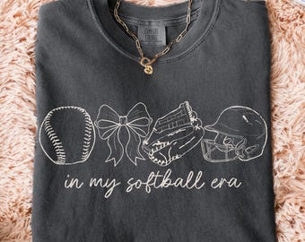 Hand Drawn In My Softball Era | Distressed Softball Doodles PNG | Softball Mama Png | Softball Design | Game Day PNG | Coquette Sport Png
