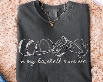 Hand Drawn In My Baseball Mom Era | Distressed Baseball Doodles PNG | Baseball Mama Png | Baseball Design | Game Day PNG | Baseball Season