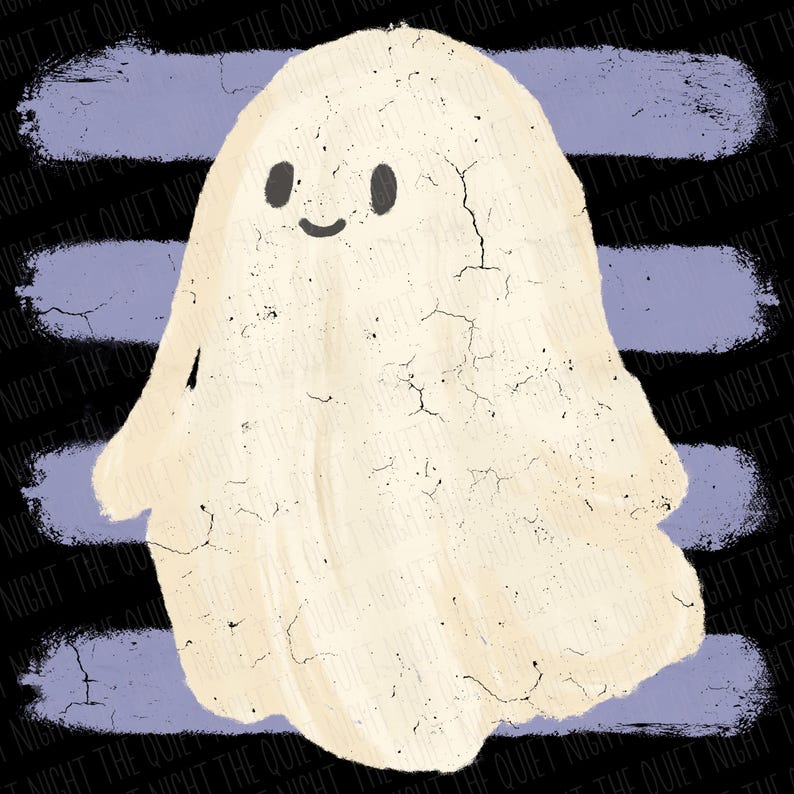 Hand Drawn Cute Ghost PNG | Distressed Cute Spooky Ghost PNG | Boo Season PNG | Retro Halloween Png | Trendy Gothic Girl Png | Preppy Fall image 15