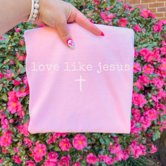 Love Like Jesus Cross PNG | Faith Based PNG | Jesus Christ | Girly Faith Png | Minimalistic Faith Design | Christian Sublimation |Distressed