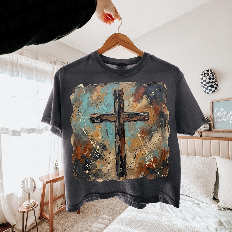 Penseldragskors PNG | Western Cowboy PNG | Cowboygrafik | Western Faith PNG | Kyrkskjorta PNG | Jesus Sublimering | Penseldrag PNG bild 13