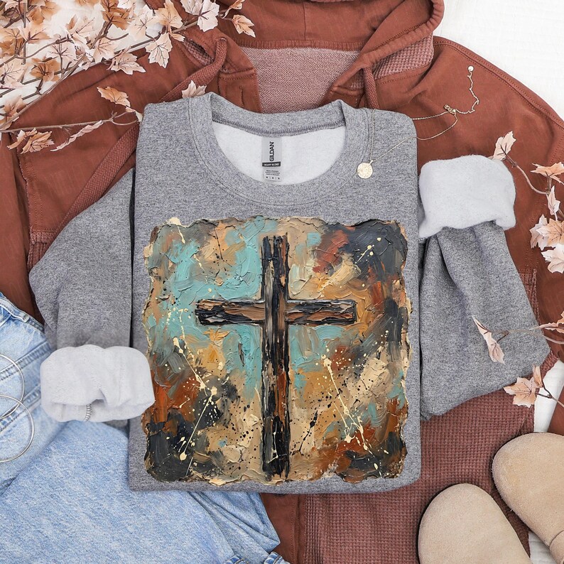 Penseldragskors PNG | Western Cowboy PNG | Cowboygrafik | Western Faith PNG | Kyrkskjorta PNG | Jesus Sublimering | Penseldrag PNG bild 7