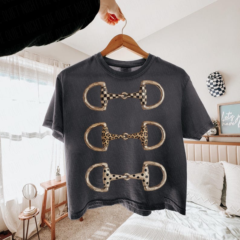 Penseldrag med hästbett PNG | Rutig PNG | Leopardmönster PNG | Prickar PNG | Cowboygrafik | Westerngrafik | Cowgirldesign bild 12