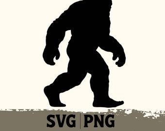 Walking Bigfoot, Sasquatch SVG, Bigfoot Silhouette PNG, Sasquatch for Cricut & Silhouette, Bigfoot SVG, Yeti Svg Vector File Bigfoot Sticker