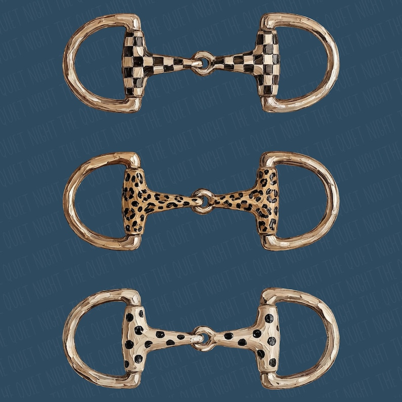Penseldrag med hästbett PNG | Rutig PNG | Leopardmönster PNG | Prickar PNG | Cowboygrafik | Westerngrafik | Cowgirldesign bild 18