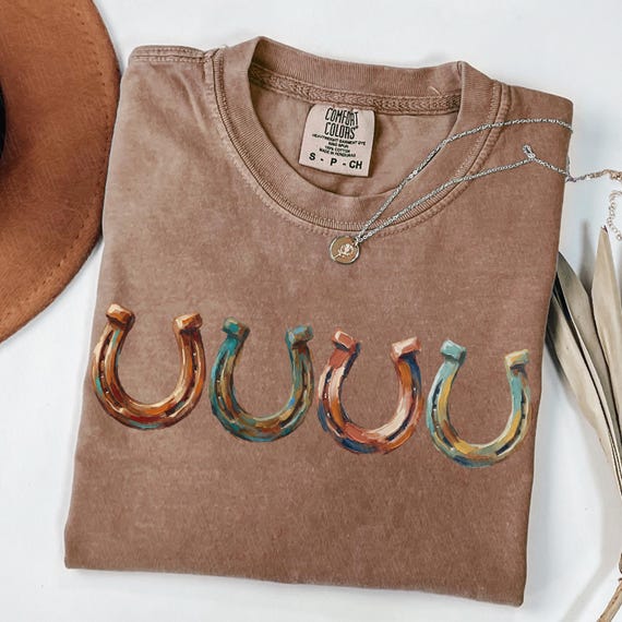 Brushstroke Horseshoe PNG | Western Graphics | Watercolor Cowgirl PNG | Horseshoe Graphics | Cute Western Design | Horse Lover | Horse Shoes