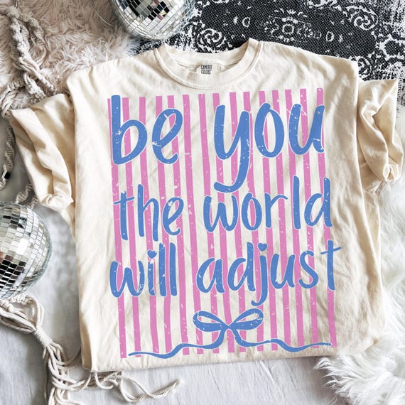 Be You PNG | Distressed Striped Coquette PNG | Coquette Aesthetic | Self Worth PNG | Everyday Designs | Self Love Sublimation | Trendy Png