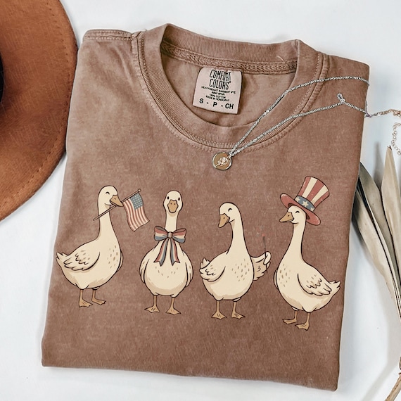 American Goose PNG | Summer Holiday Png | American Coquette Png | Patriotic Goose | Americana Aesthetic | Goose Shirt Png | Retro American