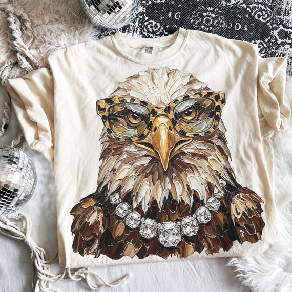 Glam Bald Eagle PNG | Bling Design | Everyday Designs | Boujee Png | Leopard Print Png | Animal Print Graphic | USA Eagle Png | American PNG