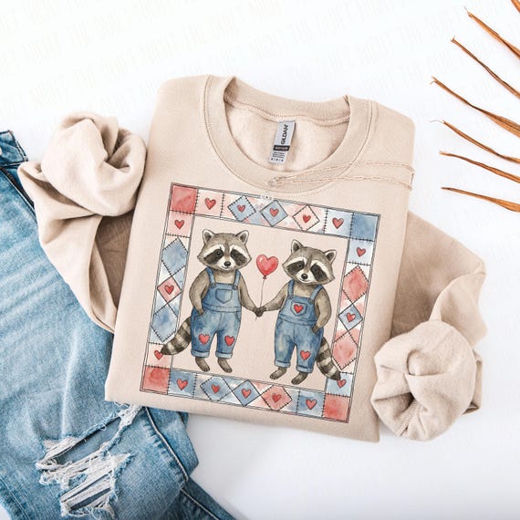 Thrifted Raccoon PNG | Granny Aesthetic | Thrifted Aesthetic | Watercolor Animals PNG  | In My Granny Era | Raccoon Sublimation |Cottagecore