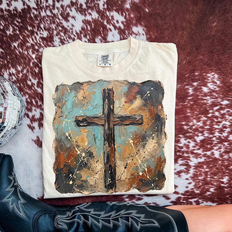 Penseldragskors PNG | Western Cowboy PNG | Cowboygrafik | Western Faith PNG | Kyrkskjorta PNG | Jesus Sublimering | Penseldrag PNG bild 11