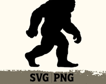 Walking Bigfoot Sasquatch SVG, Bigfoot Silhouette PNG, Sasquatch for Cricut & Silhouette, Bigfoot SVG, Yeti Svg Vector File Bigfoot Sticker